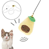 Maxbell Interactive Funny Cat Stick Hanging Door Cat Toys for Kitty Play Yellow