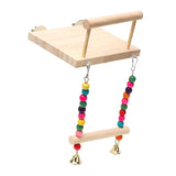 Maxbell Parrot Birds Wooden Perch Cage Hanging Holder Cockatiel  Stand and swing