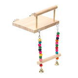 Maxbell Parrot Birds Wooden Perch Cage Hanging Holder Cockatiel  Stand and swing