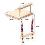 Maxbell Parrot Birds Wooden Perch Cage Hanging Holder Cockatiel  Stand and swing