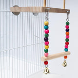 Maxbell Parrot Birds Wooden Perch Cage Hanging Holder Cockatiel  Stand and swing