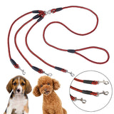 Maxbell Dog Leash Rope Sturdy Traction Rope for Running Large Medium Dog Walking Red Black