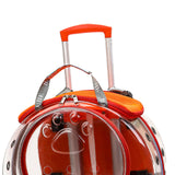 Maxbell Pet Carrier Outing Backpack Trolley Case for Travel Puppy Cat Bag Bubble Box Orange