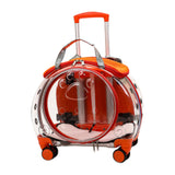 Maxbell Pet Carrier Outing Backpack Trolley Case for Travel Puppy Cat Bag Bubble Box Orange