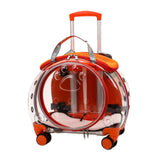 Maxbell Pet Carrier Outing Backpack Trolley Case for Travel Puppy Cat Bag Bubble Box Orange