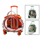 Maxbell Pet Carrier Outing Backpack Trolley Case for Travel Puppy Cat Bag Bubble Box Orange