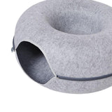 Maxbell Felt Cat Cave Scratch Resistant Summer Breathable Tunnel Bed Light grey