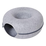 Maxbell Felt Cat Cave Scratch Resistant Summer Breathable Tunnel Bed Light grey