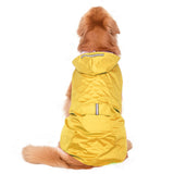 Maxbell Reflective Strip Large Dog Raincoat Pet Poncho Rainwear Clothes Yellow 4XL