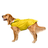 Maxbell Reflective Strip Large Dog Raincoat Pet Poncho Rainwear Clothes Yellow 4XL