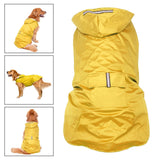 Maxbell Reflective Strip Large Dog Raincoat Pet Poncho Rainwear Clothes Yellow 4XL