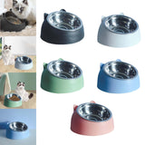 Maxbell Cat Dog Bowl Raised Tilted Elevated Non Slip Pet Container for Dog Cat Black