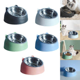 Maxbell Cat Dog Bowl Raised Tilted Elevated Non Slip Pet Container for Dog Cat Black