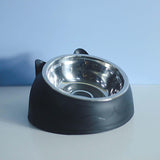 Maxbell Cat Dog Bowl Raised Tilted Elevated Non Slip Pet Container for Dog Cat Black