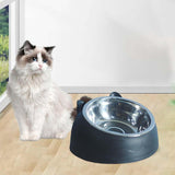 Maxbell Cat Dog Bowl Raised Tilted Elevated Non Slip Pet Container for Dog Cat Black