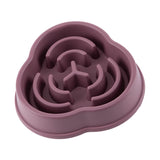 Maxbell Slow Feeder Dog Bowl Anti Choking Durable Pet Puzzle Feeding Interactive Toy Dark Red