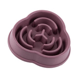 Maxbell Slow Feeder Dog Bowl Anti Choking Durable Pet Puzzle Feeding Interactive Toy Dark Red