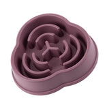 Maxbell Slow Feeder Dog Bowl Anti Choking Durable Pet Puzzle Feeding Interactive Toy Dark Red