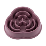 Maxbell Slow Feeder Dog Bowl Anti Choking Durable Pet Puzzle Feeding Interactive Toy Dark Red