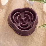 Maxbell Slow Feeder Dog Bowl Anti Choking Durable Pet Puzzle Feeding Interactive Toy Dark Red