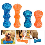 Maxbell Dog Chew Toys Teeth Cleaning Durable Squeaky Dog Toys Blue 18x5cm