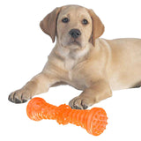 Maxbell Dog Chew Toys Teeth Cleaning Durable Squeaky Dog Toys Orange 18x5cm