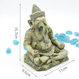 Maxbell Aquarium Landscape Decoration Fish Tank Fishbowl Meditation Ganesha Statue