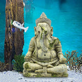 Maxbell Aquarium Landscape Decoration Fish Tank Fishbowl Meditation Ganesha Statue