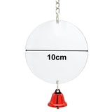 Maxbell Bird Cage Mirror Hanging Bell Anti Broken for Canaries Cockatiel  10cm