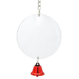 Maxbell Bird Cage Mirror Hanging Bell Anti Broken for Canaries Cockatiel  10cm
