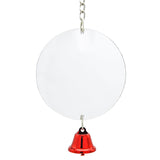 Maxbell Bird Cage Mirror Hanging Bell Anti Broken for Canaries Cockatiel  10cm