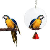 Maxbell Bird Cage Mirror Hanging Bell Anti Broken for Canaries Cockatiel  10cm