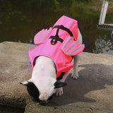Maxbell Dog Life Jacket with Handle Dog Life Vest Adjustable for Beach Boating Pool Rose Red M