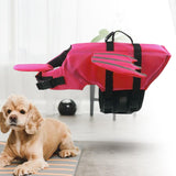 Maxbell Dog Life Jacket with Handle Dog Life Vest Adjustable for Beach Boating Pool Rose Red M