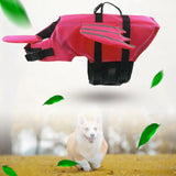Maxbell Dog Life Jacket with Handle Dog Life Vest Adjustable for Beach Boating Pool Rose Red M