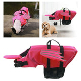 Maxbell Dog Life Jacket with Handle Dog Life Vest Adjustable for Beach Boating Pool Rose Red M