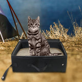 Maxbell Foldable Cat Litter Pan Litter Carrier Pan Packable Leak Proof for Outdoor