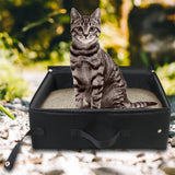 Maxbell Foldable Cat Litter Pan Litter Carrier Pan Packable Leak Proof for Outdoor