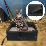 Maxbell Foldable Cat Litter Pan Litter Carrier Pan Packable Leak Proof for Outdoor