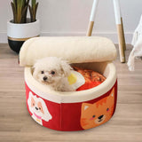 Maxbell Cute Pet Cat Bed Basket Cushion Puppy Kitten Kennel Soft House Dog Pet L