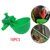 Maxbell 10x Automatic Chicken Drinkers Cups Cage Hang for Poultry Chicks green 7x5cm