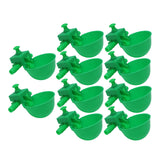 Maxbell 10x Automatic Chicken Drinkers Cups Cage Hang for Poultry Chicks green 7x5cm