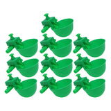 Maxbell 10x Automatic Chicken Drinkers Cups Cage Hang for Poultry Chicks green 7x5cm
