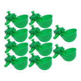 Maxbell 10x Automatic Chicken Drinkers Cups Cage Hang for Poultry Chicks green 7x5cm