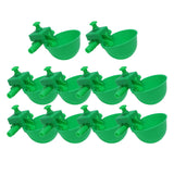 Maxbell 10x Automatic Chicken Drinkers Cups Cage Hang for Poultry Chicks green 7x5cm