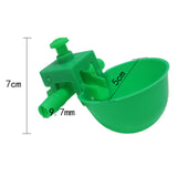 Maxbell 10x Automatic Chicken Drinkers Cups Cage Hang for Poultry Chicks green 7x5cm