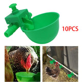 Maxbell 10x Automatic Chicken Drinkers Cups Cage Hang for Poultry Chicks green 7x5cm