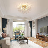 Maxbell Crystal Chandelier Pendant Lamp for kitchen Room 6 heads Warm