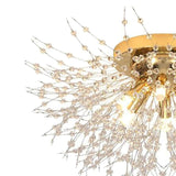 Maxbell Crystal Chandelier Pendant Lamp for kitchen Room 6 heads Warm