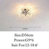 Maxbell Crystal Chandelier Pendant Lamp for kitchen Room 6 heads Warm